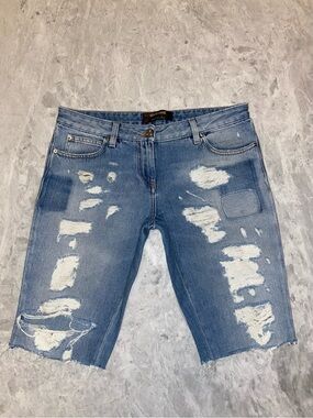 Roberto Cavalli Vintage Distressed Denim Shorts